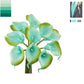 Pack of 10-real touch calla lily green color palette: Clover Green