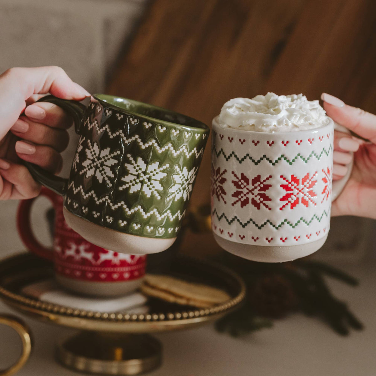 Green Fair Isle Sweater Stoneware Coffee Mug