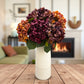 24"Lux Designer-Grade Ultra-Realistic Hydrangea–(7"Bloom): Elegant Brown
