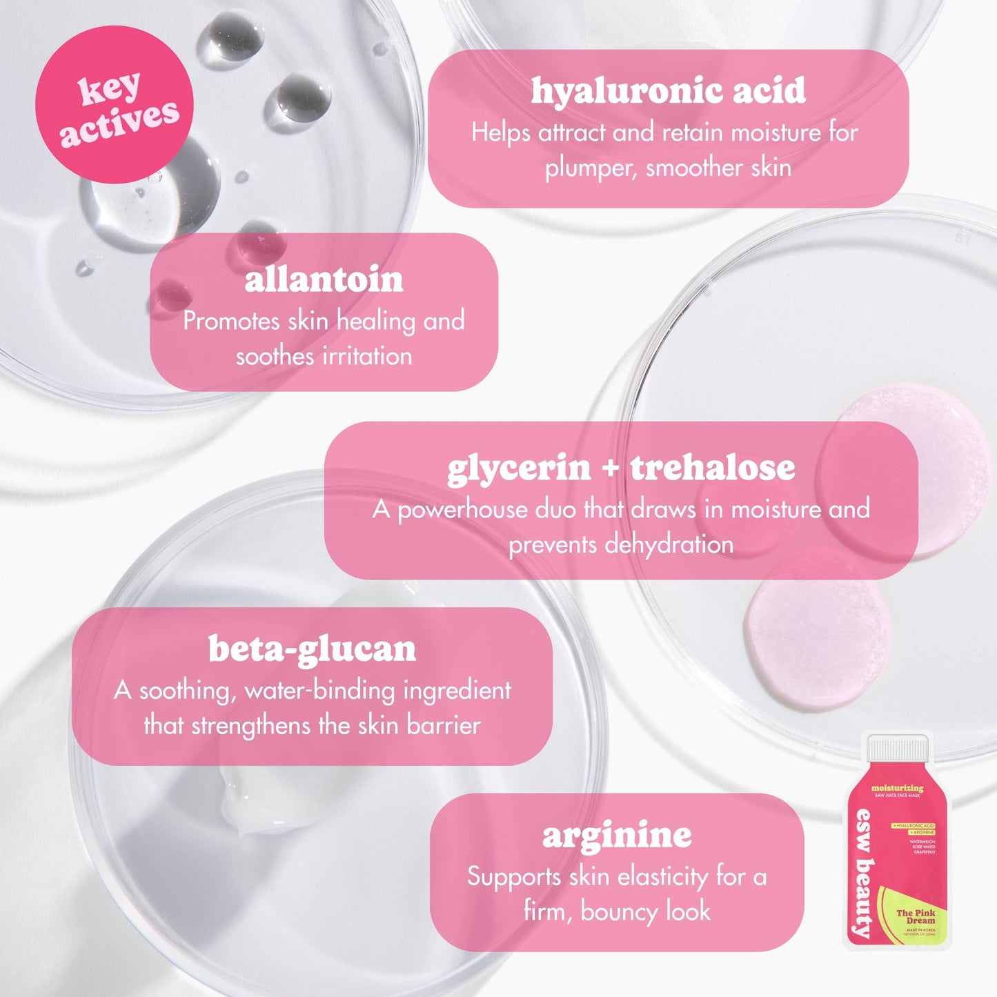 Pink Dream Moisturizing Raw Juice Sheet Mask: With Peg Hole