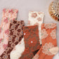 Rufia - Orange Embossed Women's Socks: 1 / One Size