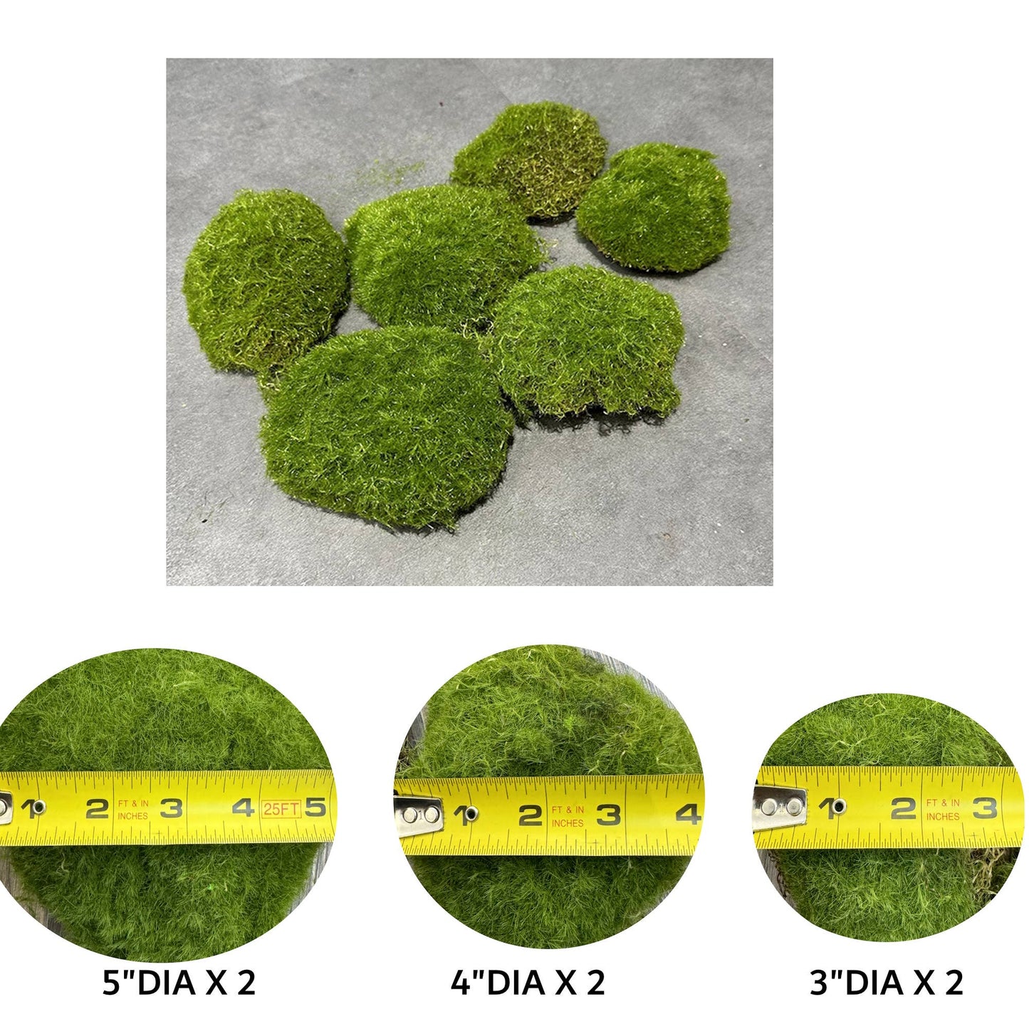 Lifelike Mixed Sizes Artificial Moss pad