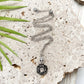 Flower Swarovski necklace botanical flower shop boutique: Silver