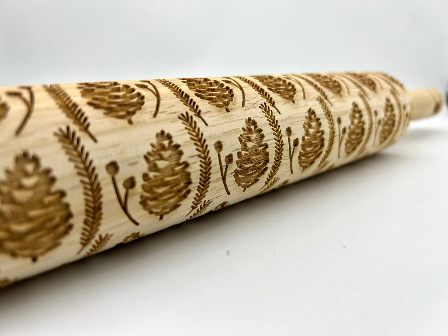 Embossed Pinecones Rolling Pin – Baking And Pottery