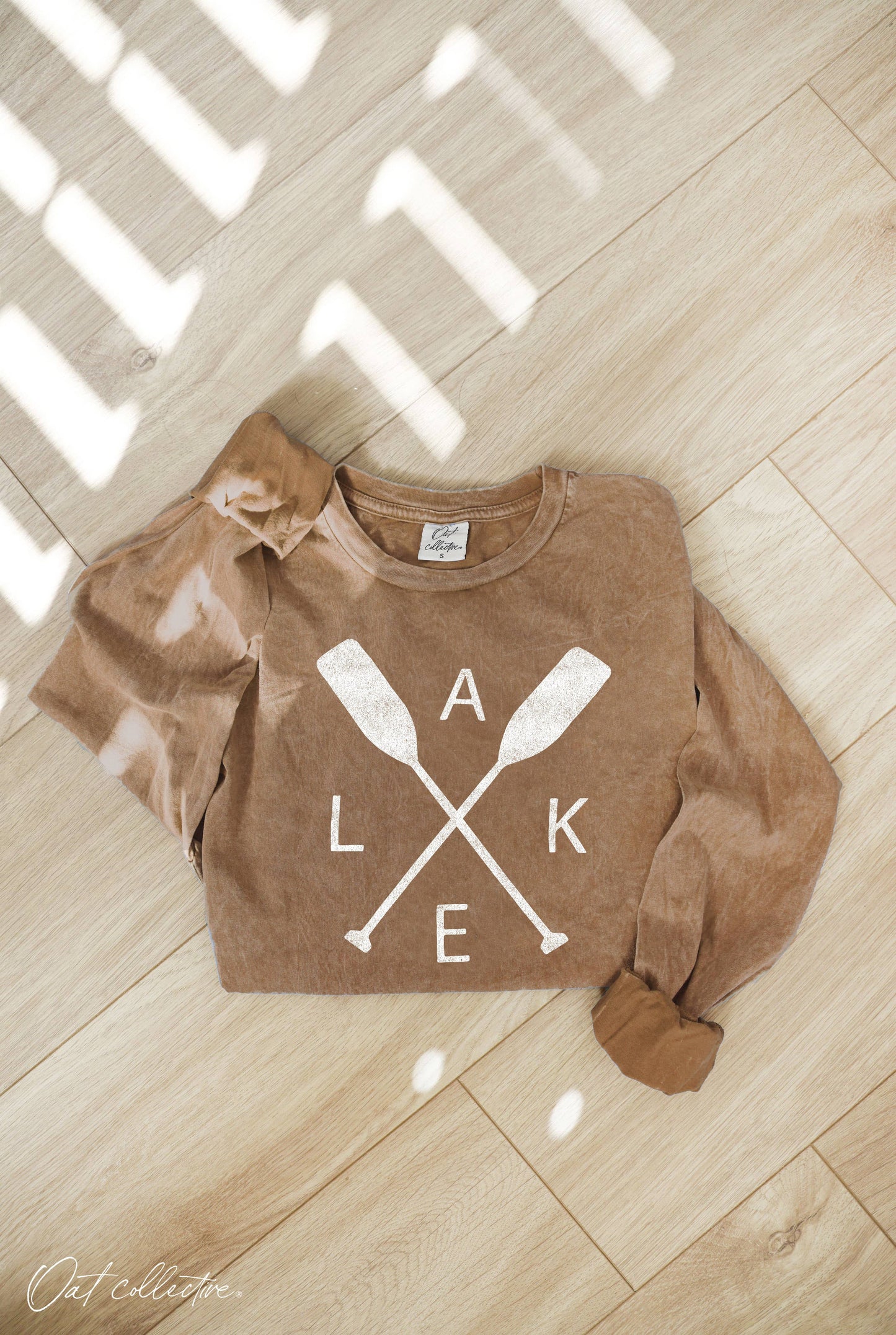LAKE Mineral Washed Long Sleeve Graphic  : CREAM / M