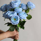 18"Elegant Real touch Juliet Rose-Moisture-touch coating: Soft Blue