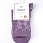 Rufia - Purple Embossed Women's Socks: 2 / One Size