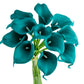 Pack of 10-real touch calla lily green color palette: Clover Green