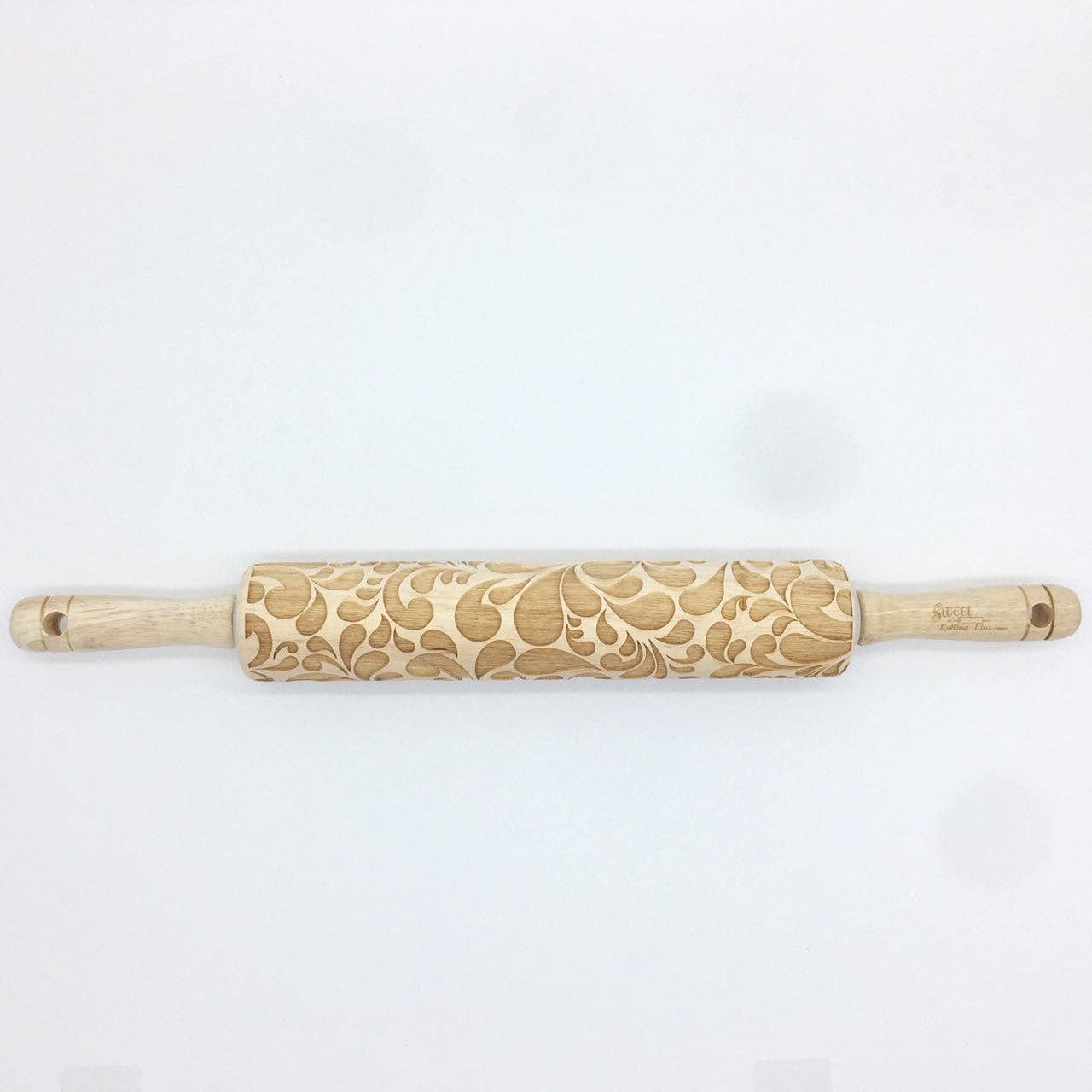 Floral Swirl Embossed Rolling Pin – Baking & Crafting