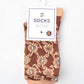 Rufia - Orange Embossed Women's Socks: 1 / One Size