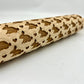 Small Bunnies And Hearts Embossed Rolling Pin