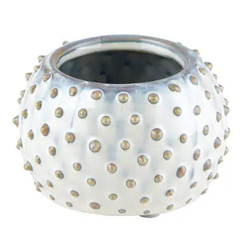 Cream Dot Planter 3"