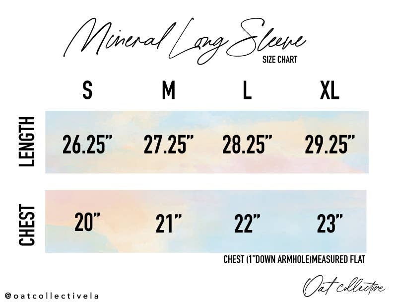 LAKE Mineral Washed Long Sleeve Graphic  : CREAM / M
