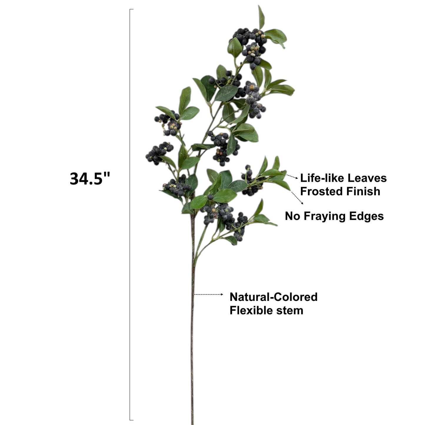 34.5"Desinger's Pick-Artificial Frosty Berry spray: Frosty Black