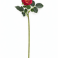 17"Real touch English Austin Cabbage Rose Stem: Pure White