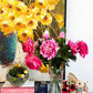25.5"- Real Touch Peony Stem-2 Blooms: Hot Pink