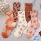 Rufia - Orange Embossed Women's Socks: 1 / One Size