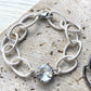 Chunky bracelet Swarovski crystal gift boutique: Gunmetal