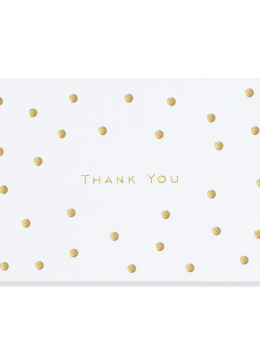 Gold Dots Thank You Notes