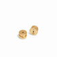 Fleur-de-Lis Hoop & Charm Earring Gold Pavé Cubic Zirconia Reversible