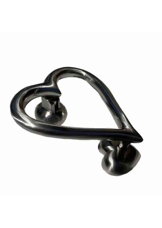 Heart Door Knockers - Brushed Chrome