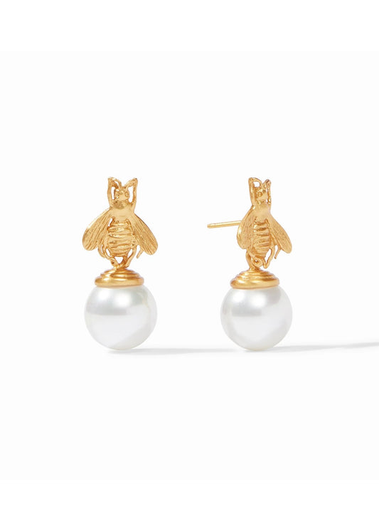 Bee Pearl Drop Earring