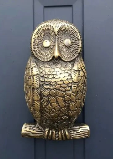 Owl Door Knockers - Antique Brass