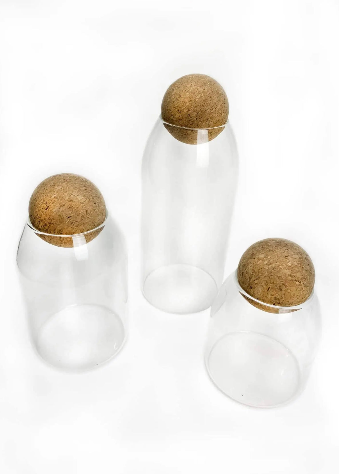 Glass Canister Set Cork Top