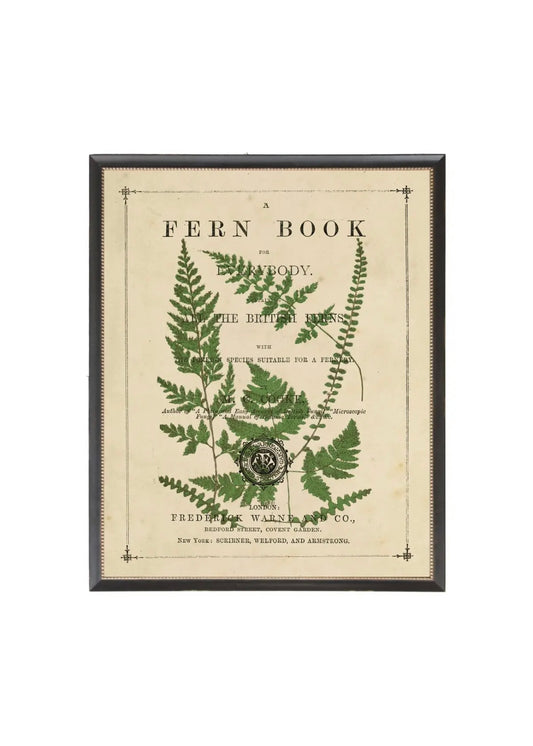 Fern On Vintage Book Title Page