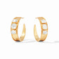 Savoy Statement Gold Hoop - Iridescent Clear Crystal
