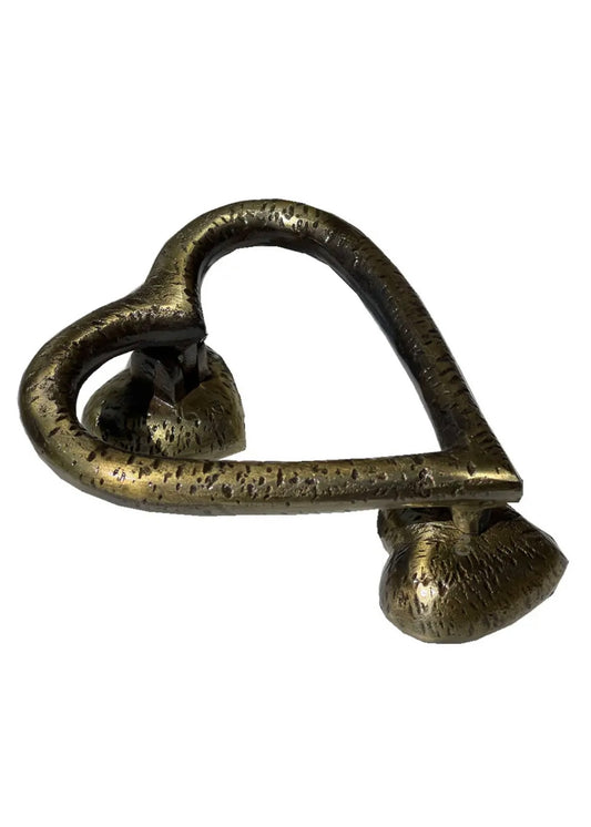 Heart Door Knockers - Antique Brass