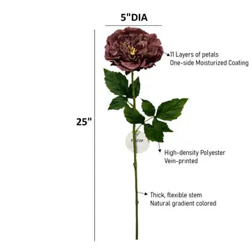 Peony - Mauve Brown