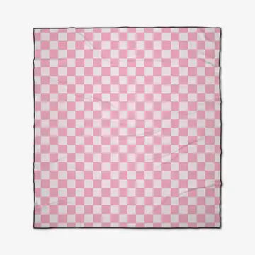 Beach Blanket - Pink Checkers