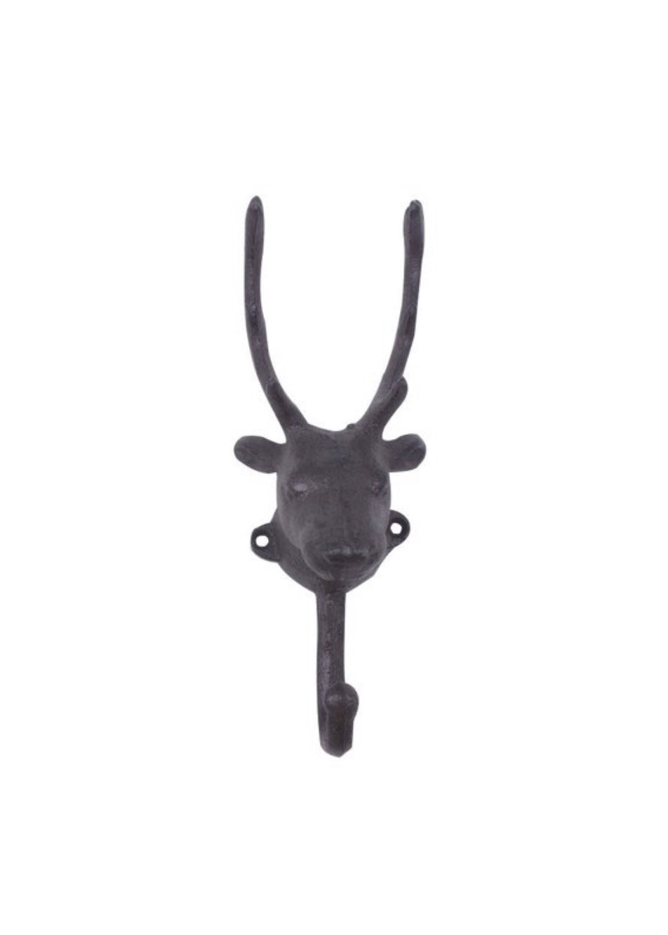 Decorative Cast Iron Reindeer Head Wall Hook